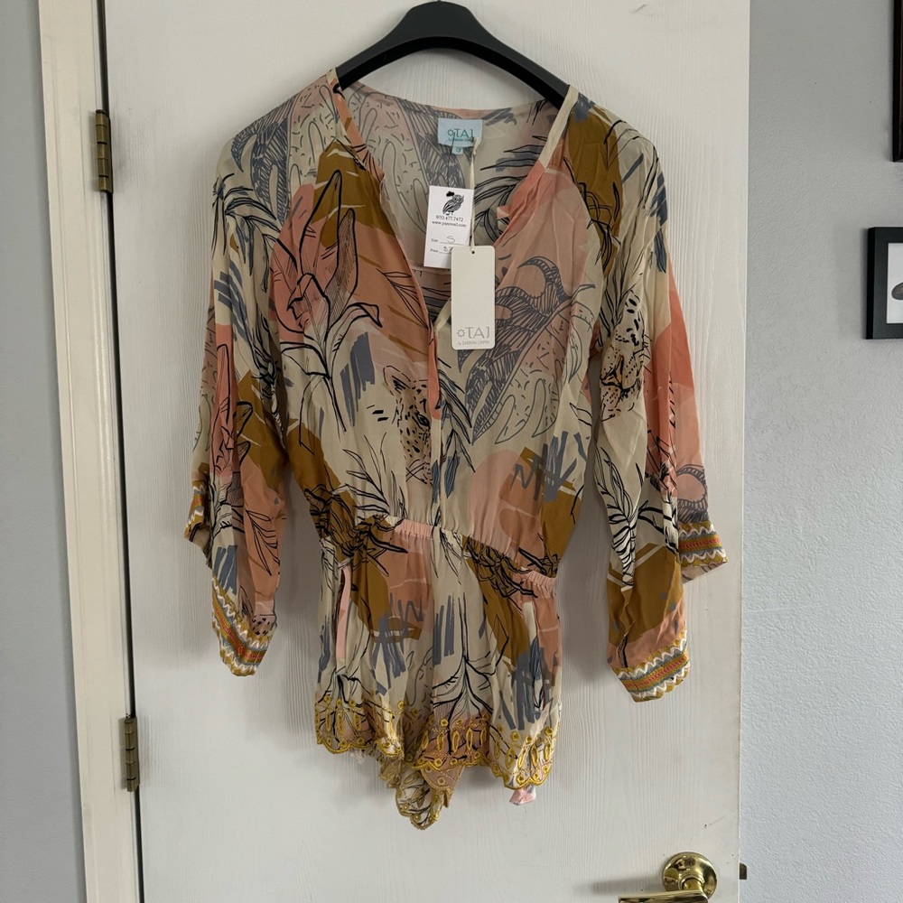 Fun Print Luxury Romper NWT
